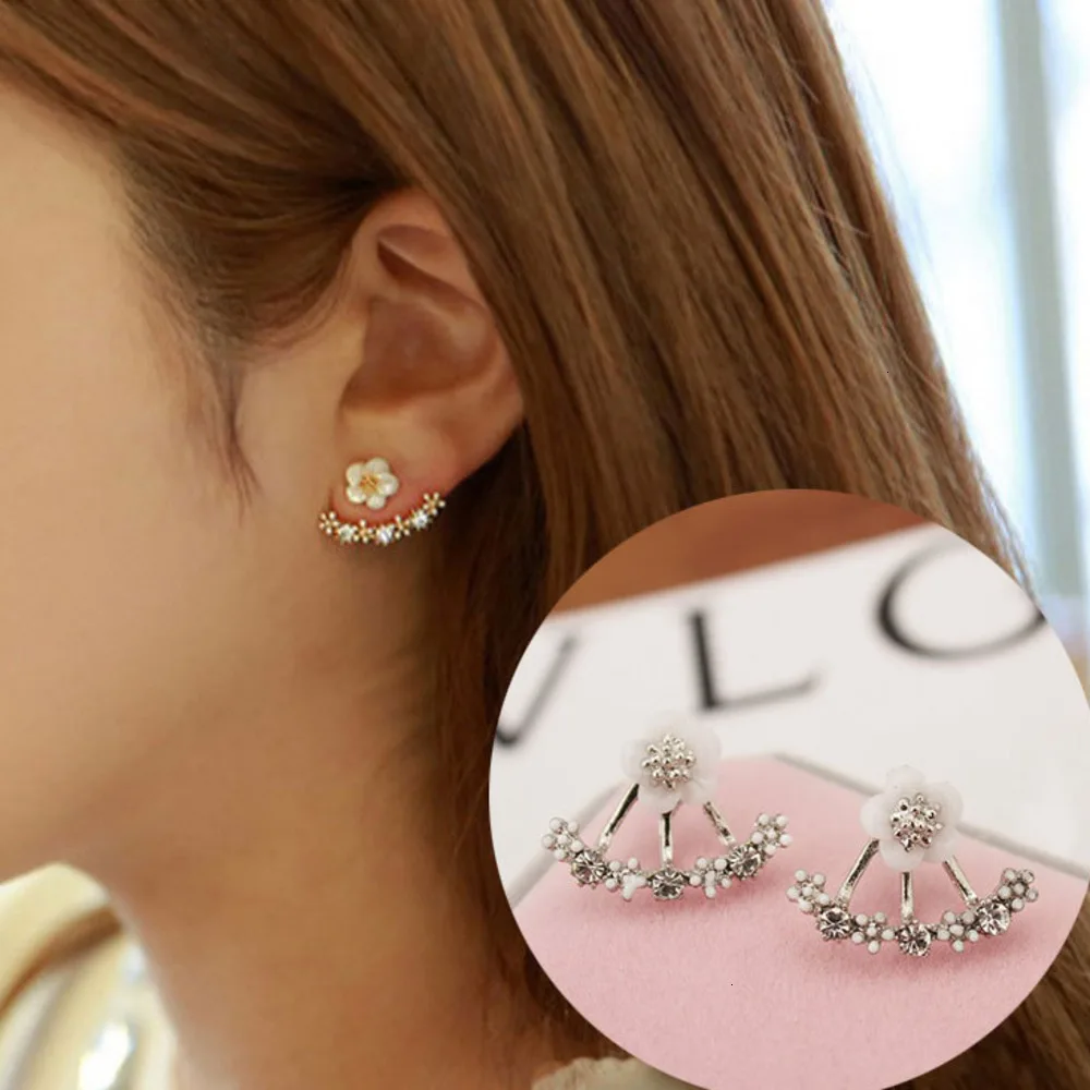 Korean Earrings For Women Ear Rings Nail Boho Earings 2019 New Arrival Brincos Accesorios Mujer Daisy Flower Horse Leaf Snow |
