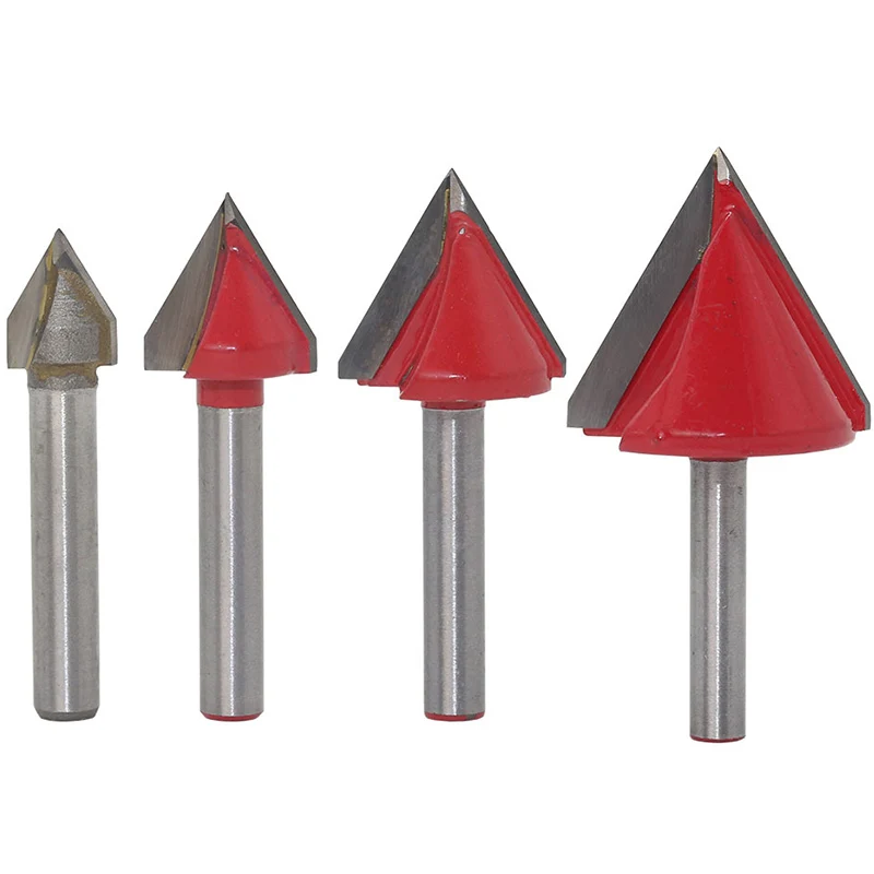 CNC гравировальный V барабанный фрезерный станок Bevelling Cutter 60 90 120 градусов 3D