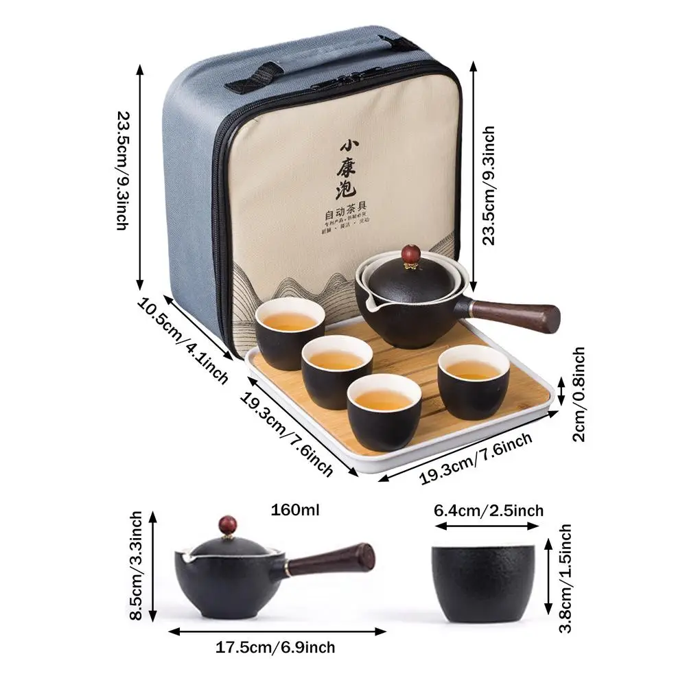 Teaware Chinese Tea Set Tea Infusers For Loose Tea Gong FU Tea Sets Portable Teapot Set With 360 Rotation Tea Maker And Infus images - 6