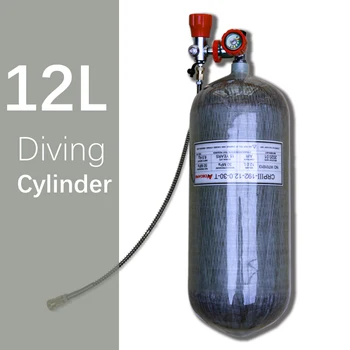 Billige AC3120 Acecare Airforce Condor Tauchen Air Tank 12L Druckluft Tank Carbon Faser Zylinder 4500Psi 30Mpa Für Pcp Gun Pcp Ventil