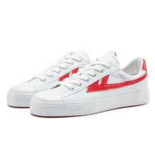 TaoBo/ г., однотонные маленькие белые туфли Женская парусиновая обувь повседневная обувь из вулканизированной ткани на шнуровке Женская Белая обувь на плоской подошве