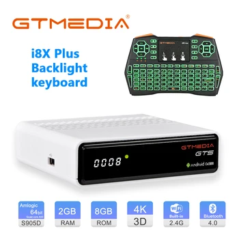 

GTMEDIA GTS Receptor I8X keyboard teclado gaming DVB-S2 android TV BOX GT UI Youtube 2/8GB 4k Satellite TV Receiver decorder