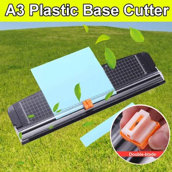 

Portable Paper Cutter A3 Plastic Base Office Home Stationery Knife Paper Card Cutting Blade Art Trimmer Crafts Tools 46.5x13cm