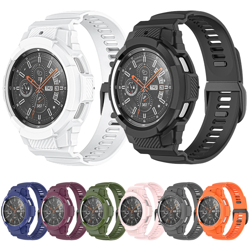 Ремешок силиконовый для Samsung Galaxy Watch 4 Classic сменный спортивный браслет наручных