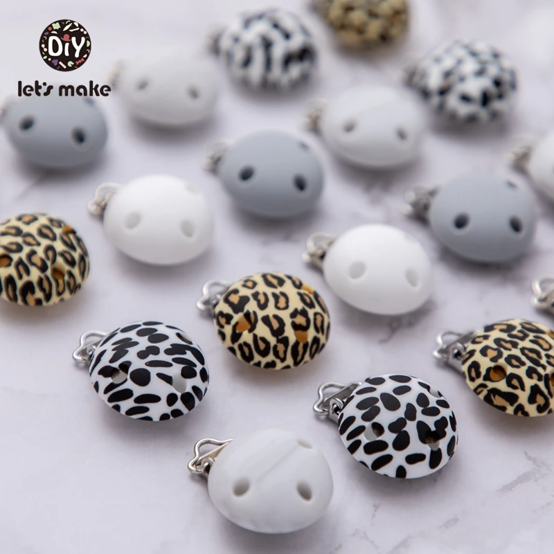 Clip Pacifier-Clip Silicone-Holder Baby-Product Nipple Round Infant Leopard Three-Holes