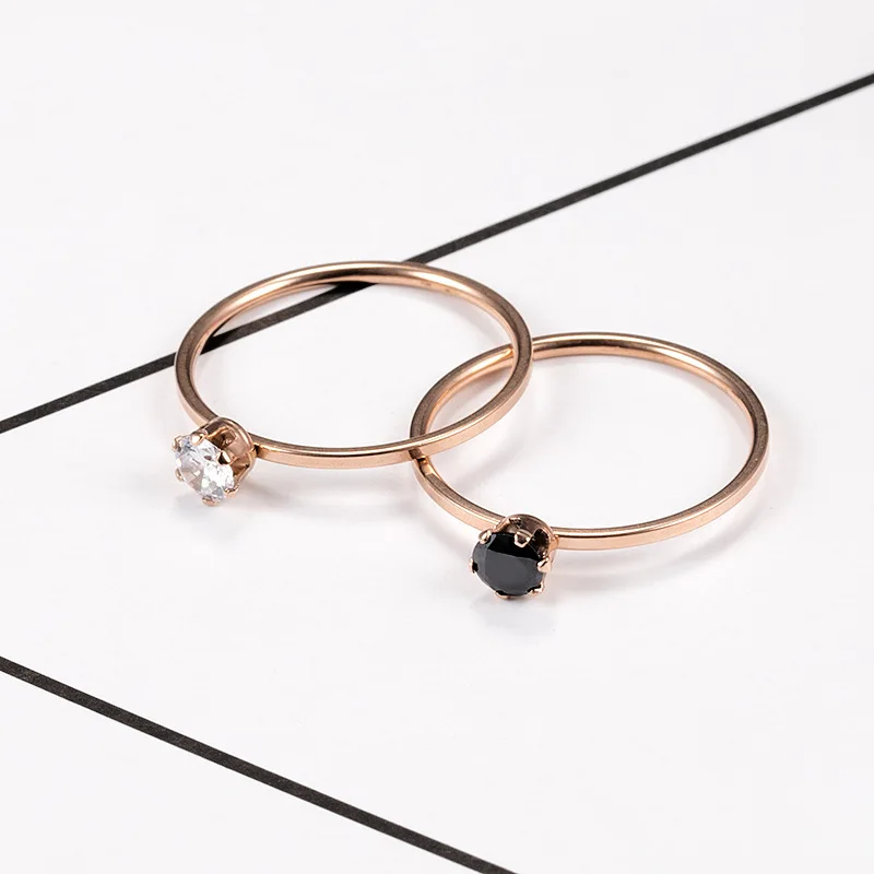 Titanium Steel Finger Ring Women Jewelry