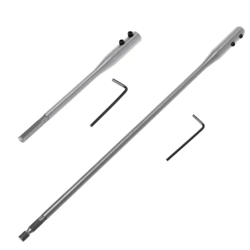 

150/300mm Fit For Flat Drill Bit Deep Hole Shaft Hex Extention Holder Connect Rod Tools