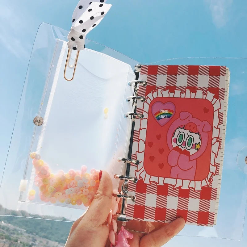 A6 ПВХ Kawaii Ins сетка внутренние страницы Дневник путешествия записная книжка