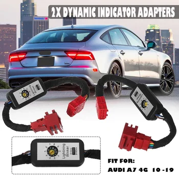 

2PCS Dynamic LED Indicator Flasher Adapters Rear Lights LED Taillight Add-on Module Cable Wire Harness for Audi A7 4G 2010 -2019