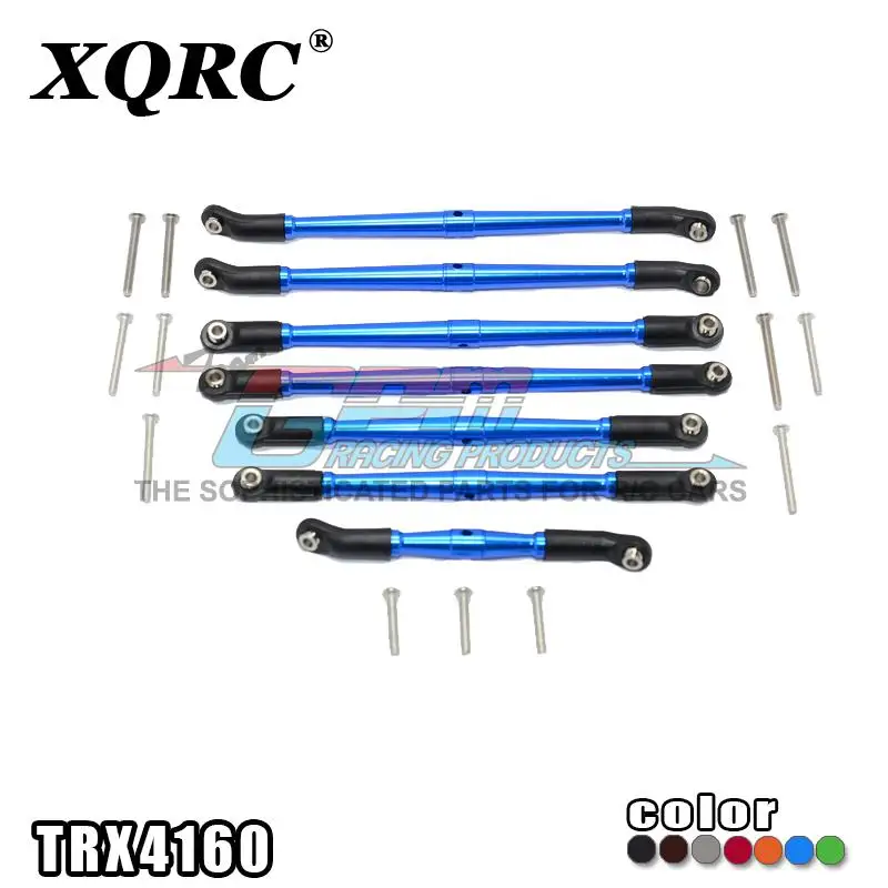 XQRC 7 шт./партия, комплект Шатунов из алюминиевого сплава, колесная база 324 мм для 1 / 10 RC crawler traxxas trx-4 TRX, 4 детали
