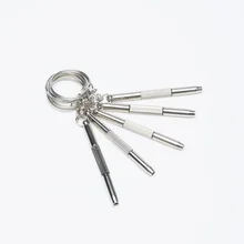 

Precise Stainless Steel Eyeglass Screwdriver With Keychain Portable Multi-function Sunglasses Repair Tools Kit 3 In 1 Hand Tools