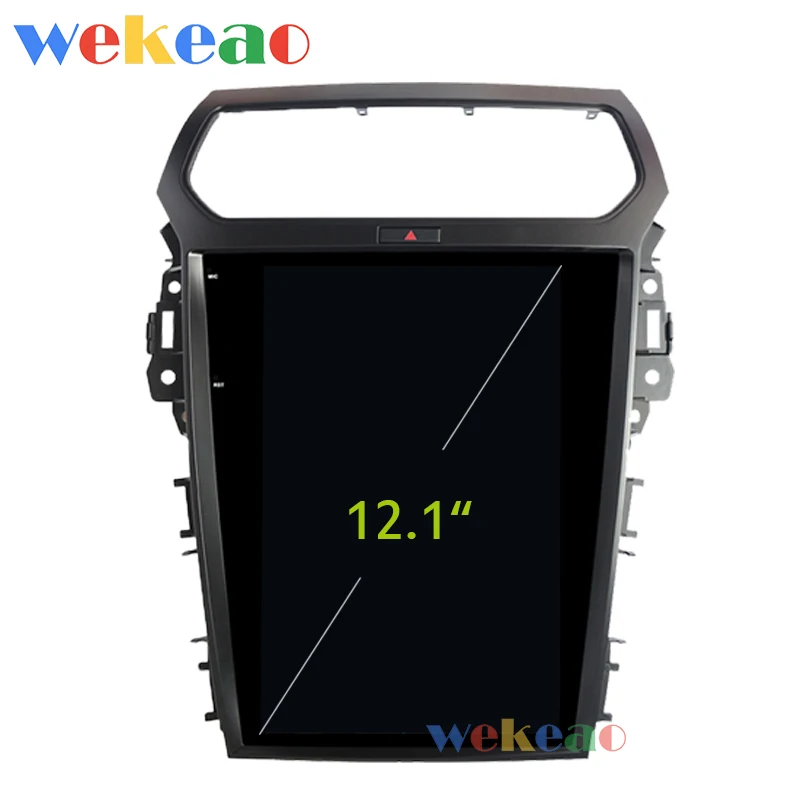 Wekeao Vertical Screen Tesla Style 12.1'' 1 Din Android 8.1 Car Multimedia Dvd Navigation Car Dvd Player For Ford Explorer 2013