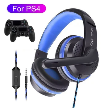 Auriculares estéreo de alta calidad para jugador de PS4 cascos con micrófono, Conector de 3,5mm, cancelación de ruido, para teléfono y tableta