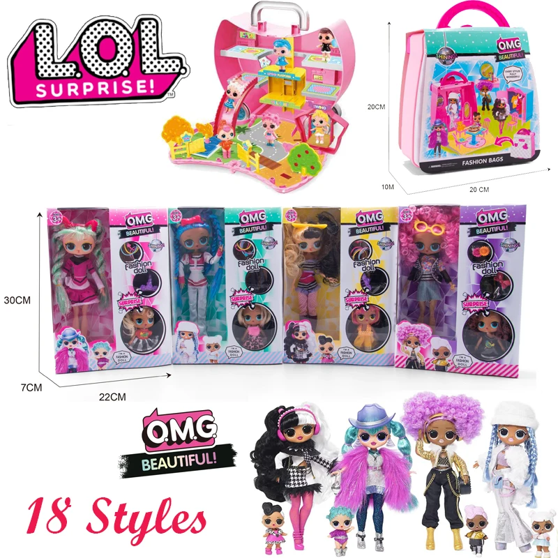 

Original LOL Surprise OMG Winter Disco Doll LOLs Ball Girl Dress Up Play House Toys Gifts for Children