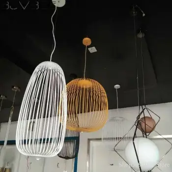 

Post-modern Spokes Line Lustre Pendant Lights Hanging Cafe Restaurant Luminaire Suspendu Hanging Light Fixture Indoor Lighting