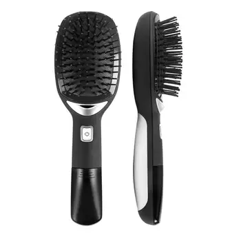 

Multifunctional Electric Hair Brush Styling Hair Straightener Combs Anti-Static Comb Hair Grooming Brush With Battery