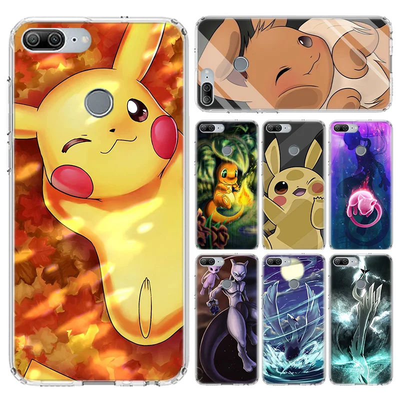 Erilles Pocket Monsters Pokemon Phone Case For Huawei Honor 8X 9 9X 10 20 20S 20i V20 Y5 2019 Y6 Cover | Мобильные телефоны и