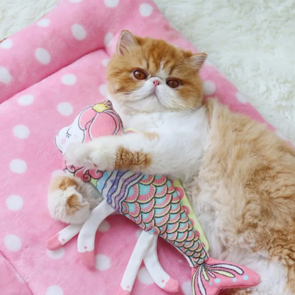 Catnip игрушка для котов Жевательная Рыба Форма Кукла зубы подушка Товары для домашних животных Лучшая цена