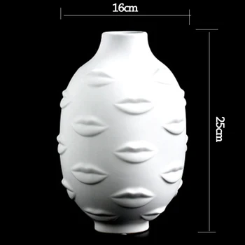 

Vase human face vase meat flowerpot home garden decoration white ceramic technology CY50612
