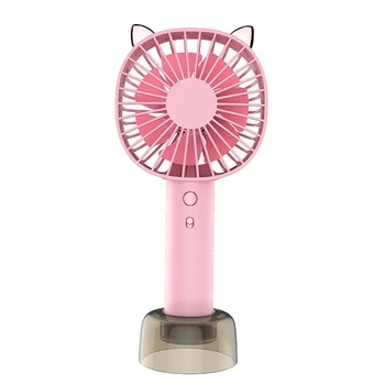 

Mini Fan 2000Mah Rechargeable Usb Fan Portable Handheld Fan 3-Speed Desktop Cooling Fan Pink