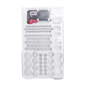 

Battery Storage Organizer Holder With Tester - Battery Caddy Rack Case Box Holders Including Battery Checker For Aaa Aa C