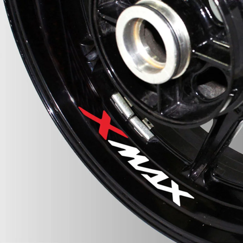 

A set of 8pcs high quality Motorcycle Wheel Sticker Decal Reflective Rim Motorcycle logo decal For YAMAHA XMAX 300 125 250 300