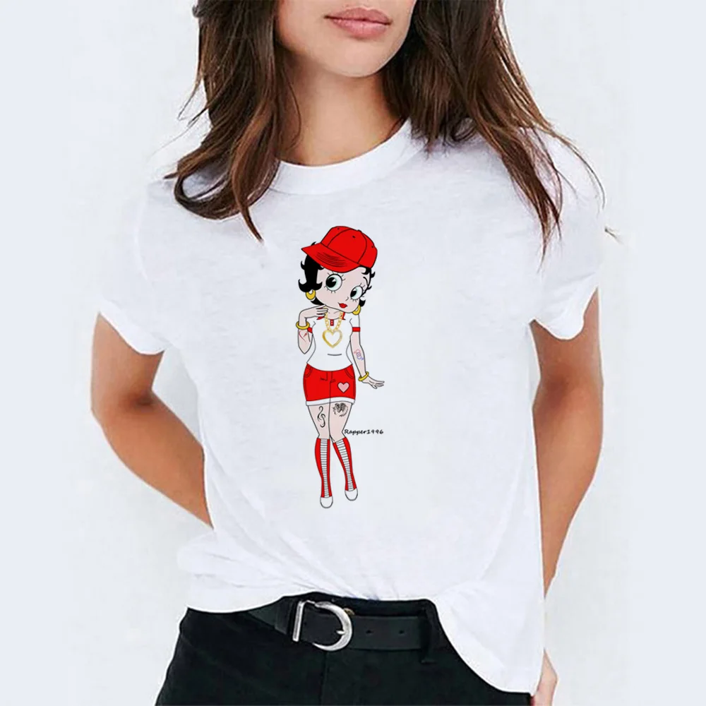 Betty Boop футболка женская летняя Эстетическая женская одежда футболка с Микки Маусом Женская Модная стильная женская футболка - Цвет: 15
