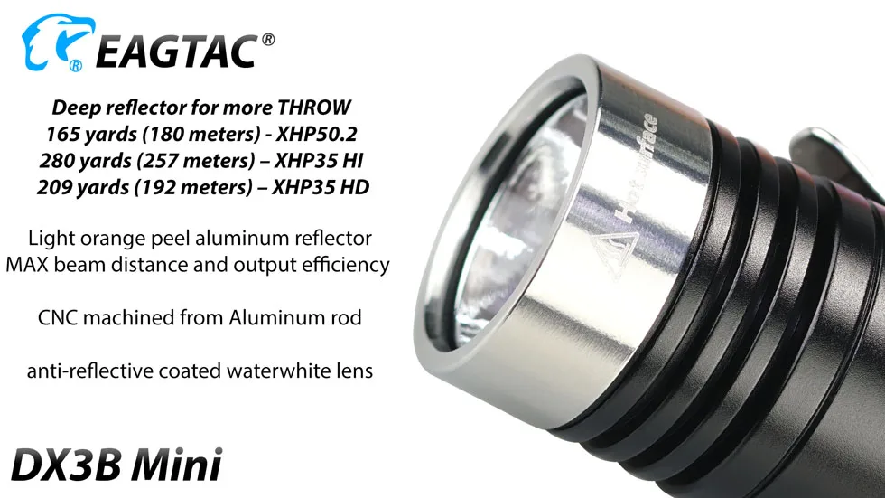 EAGTAC DX3B мини XHP50.2 2480 люминесцентный перезаряжаемый светодиодный фонарик программируемый Выход