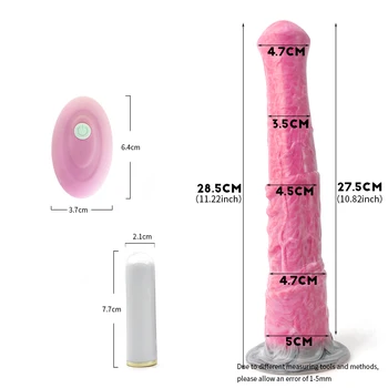 YOCY Long Animal Horse Dildo Vibrating Bullet Wireless Remote Sex Toy For Female Soft Silicone Anal Butt Plug With Suction Cup 2