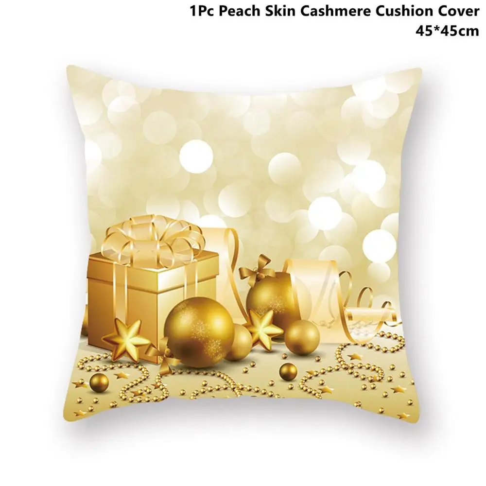 Xmas Pillowcase 43 Taoup золотой черный Снежинка Счастливого Рождества наволочка Рождественский Декор для дома Декор для рождества украшения Xmas Noel Санта Клаус - Цвет: Xmas Pillowcase 43