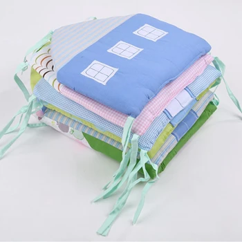 

5Pcs Baby Bed Bumper Little House Pattern Crib Protection Infant Cot Newborn Bedding Baby Bed Bedding