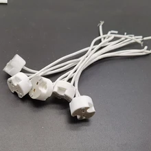 5-50 pces mr16 mr111 gu5.3 g4 base do bulbo do suporte da lâmpada com conector cerâmico 12v-250v da cerâmica do soquete do halogênio do fio conduziu a luz nova