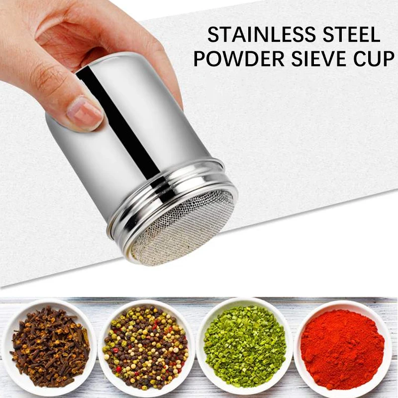 Stainless Steel Sifter Powder Shaker Mesh Portable Durable Safe BBQ Hiking Cing Sugar Flour Coffee Sifter Family Kitchen Stainless Steel Sifter Powder Shaker Mesh Portable Durable Safe BBQ Hiking Cing Sugar Flour Coffee Sifter Family Kitchen