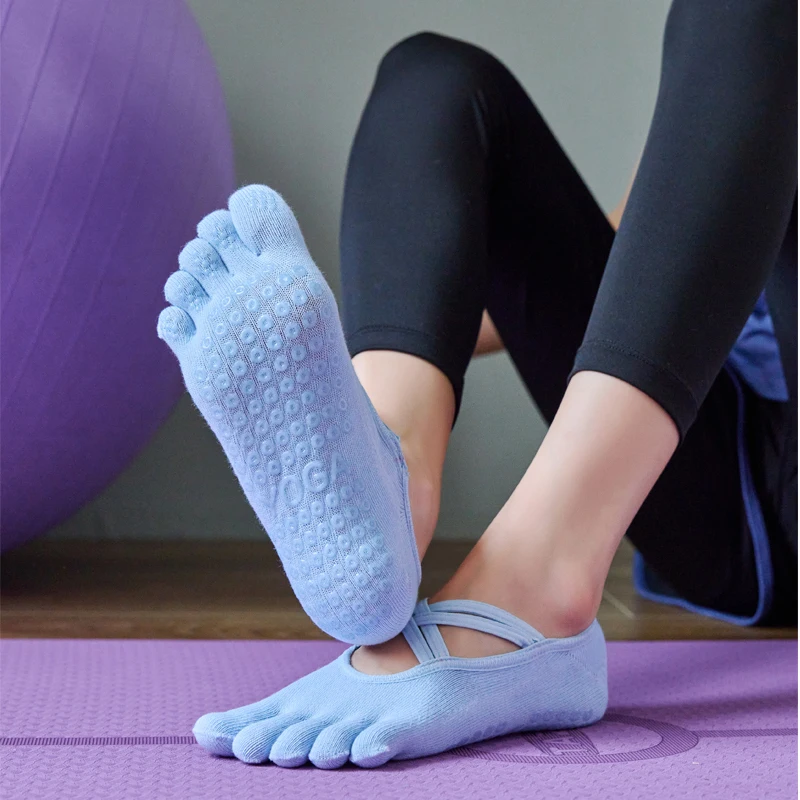 Women Anti-Slip Bandage Pilates Socks Five Toes Women's Yoga Socks Ladies Fitness Dance Ballet Quick-Dry Sock for Yoga Studio 20 Hcc336d28f63d472c8d0a15700df53ce9f