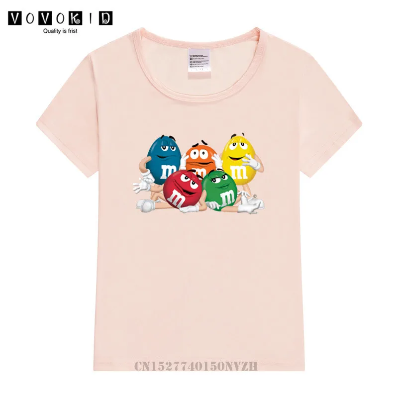 2020 kid chocolate beans MM print funny streetwear t shirt Boy/Girl Anime Short Sleeve t-shirt 3D Baby Shirts