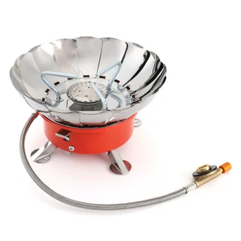 

Windproof Stove Cooker Cookware Gas Burners With Extended Pipe Outdoor Gas Stove Furnace For Camping Picnic Cookout BBQ