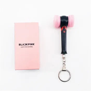 

Kpop BLACKPINK Light Stick Keychain Mini Concert Glow Lamp Lightstick Key Ring pendant key chain blackpink high quality K-pop