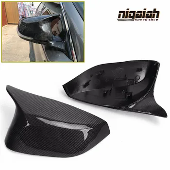 

For Infiniti Q50 Q50L Q60 Q70 QX30 2014-2017 Side Mirror Cover Carbon Fiber Mirror Caps M Look 1:1 Replacement Glossy Black