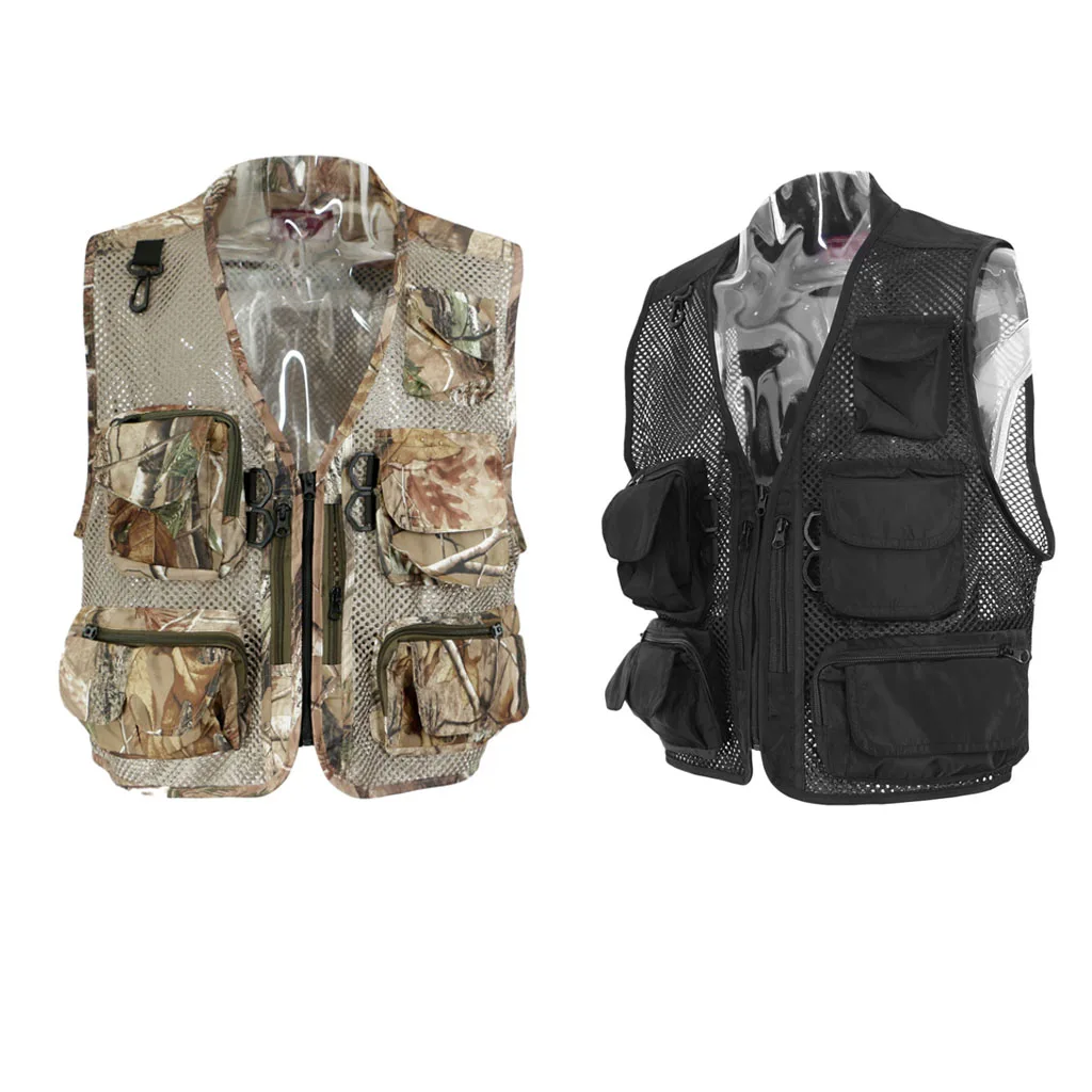 Quick Dry Fishing Vests Men Fly Fishing Vest Outdoor Breathable Hunting Hiking Fisherman Canoe Kayak Vest