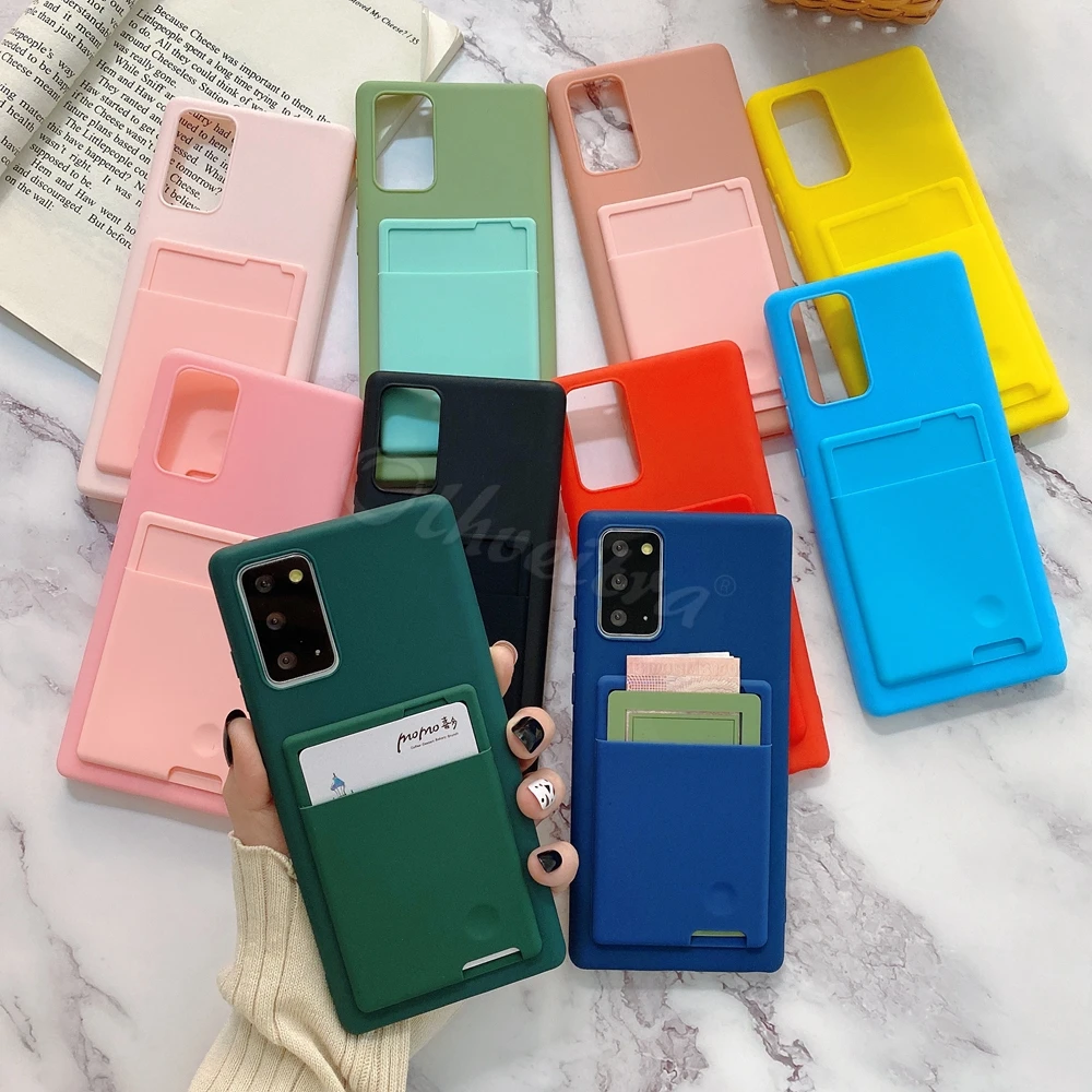 Чехол-бумажник с отделением для карт Samsung Galaxy S21 S20 FE Ultra S10 Lite S9 S8 Plus S10E силиконовый