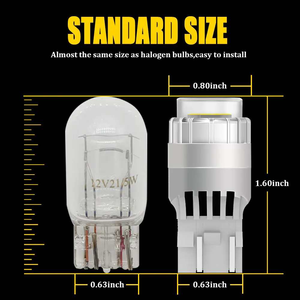 BMTxms 7443 7440 LED ĵ , Lada Kalina Granta Vesta ڵ DRL W21W WY21W, 6500K ȭƮ LED , T20 W21/5W, T10 W5W, 2 