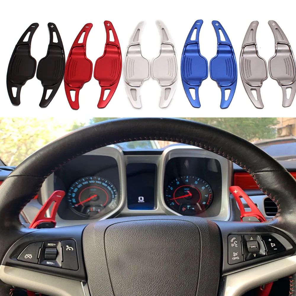 

2pcs Aluminum Shift Lever Paddle Steering Wheel Shifter Extend Fit For Chevrolet Camaro 2012-2015 Steering Wheels&hubs Extension