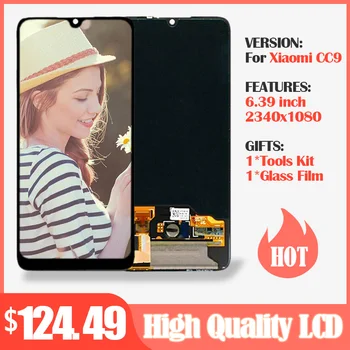 

6.39'' Super AMOLED LCD For Xiaomi Mi CC9 LCD Display +Touch Screen Digitizer Assembly Replacements Parts For Mi CC9 LCD Screen