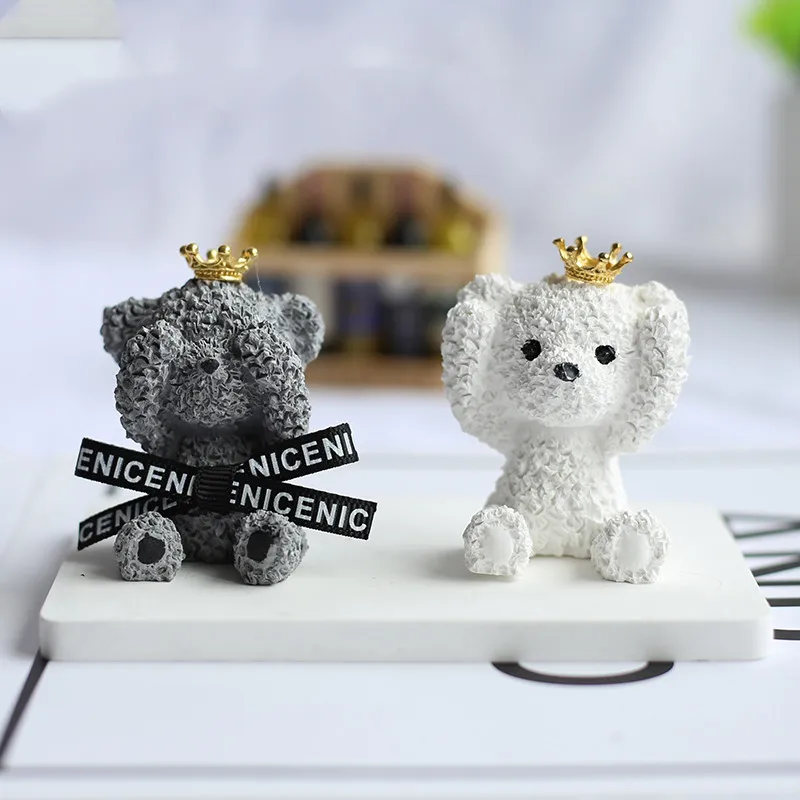 3D силиконовая форма «Медведь» diy Геометрическая стерео форма медведя зеркальная силиконовая форма украшение орнамент форма
