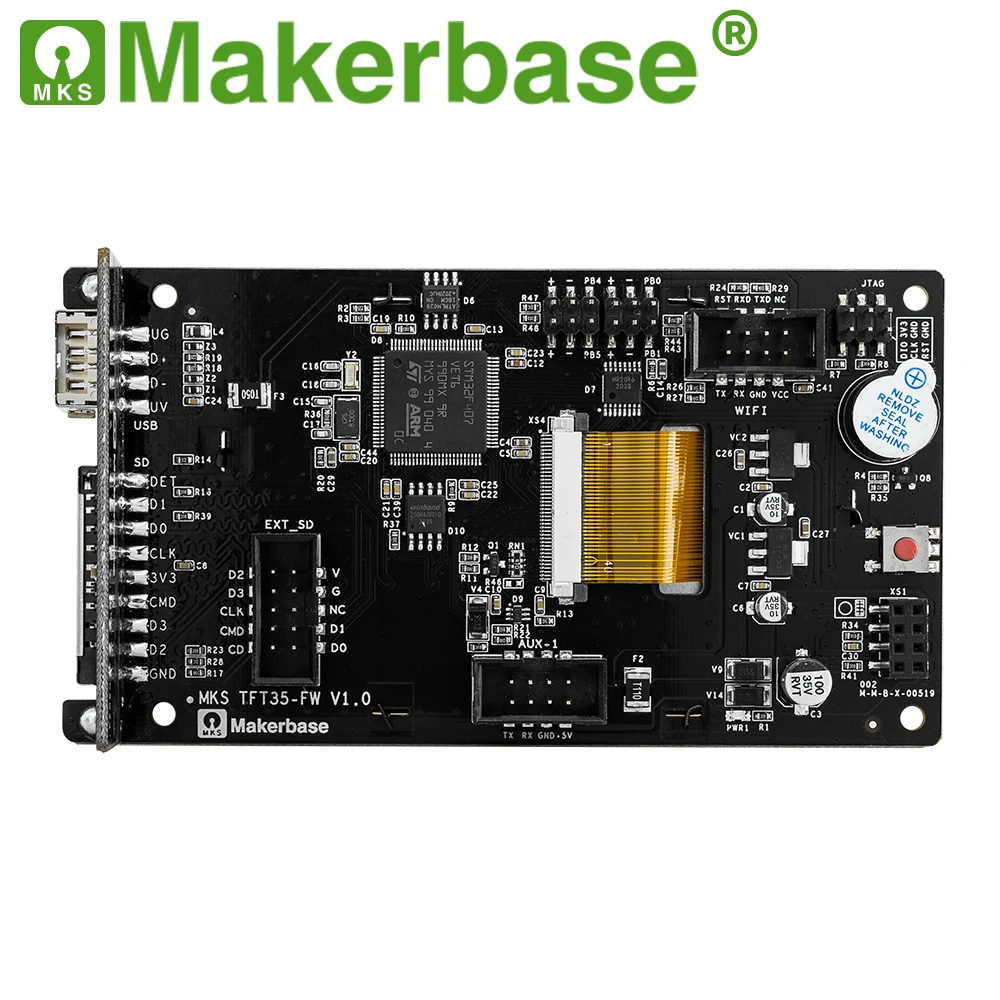Makerbase-peças da Impressora Mks Touch Screen Tft35 fw V1.0 3.5 Inserir Cartão sd Disco Usb Frente Controle Wifi Visualização Gcode - Imagem 4