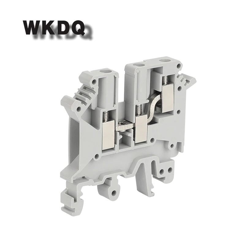 

10pcs UK-5-TWIN Equivalent to PHOENIX UK 5 One In Two Out Multi-Conductor Screw Terminal Block for Din Rail Connector UK5