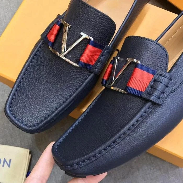 Boutique-mocasines de lujo para hombre, calzado masculino con cabeza cuadrada, de Metal, cómodos, casuales, a la moda, para negocios, 3KC103