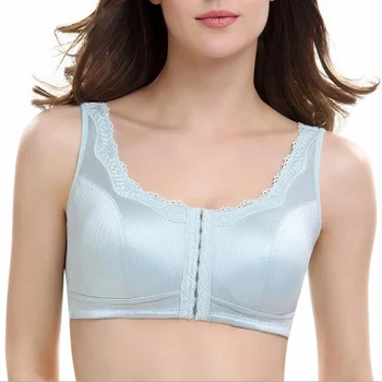 

Women's Full Coverage Underwear Lace Floral Push Up Minimizer Bra Lingerie Front Closure 32 34 36 38 40 42 A B C D