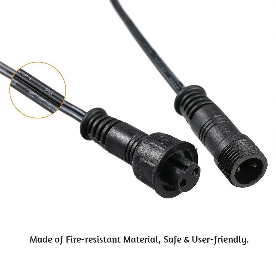Thrisdar 5PCS 1M Extension Cord Extension Cable For Underground Floor Light IP67 Male and Female Connectors for Decking Light 4
