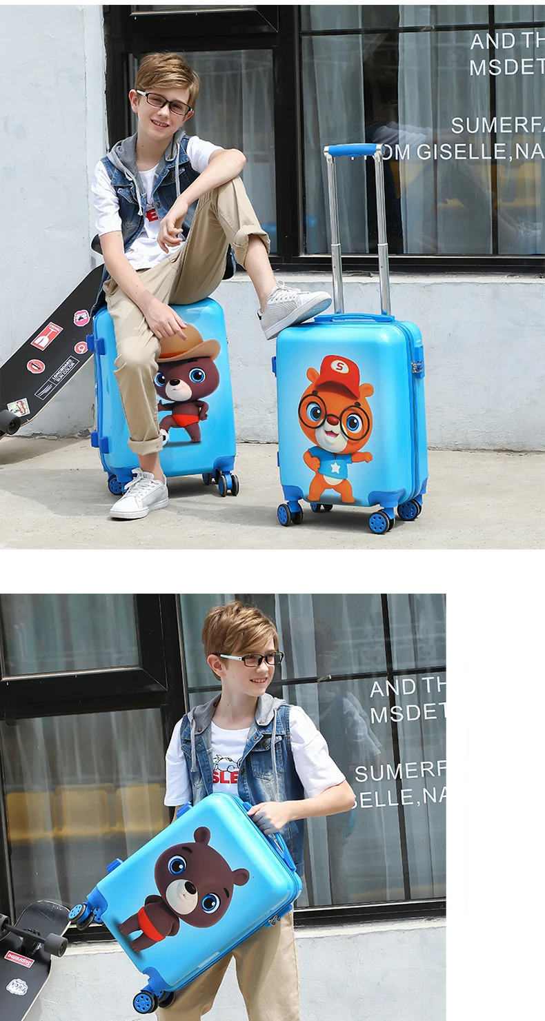 Мультяшный Детский чемодан, чемодан для каюты, 18''19-дюймовый чемодан на колесиках 20/22 '', чемодан для путешествий с колесами, милая детская сумка для девочек